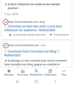 affichage favicon sur mobile désormais