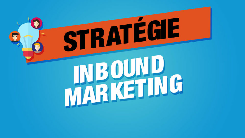 idée pour stratégie d'inbound marketing en rouge et bleu