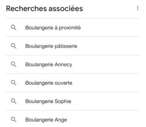 google recherches associees