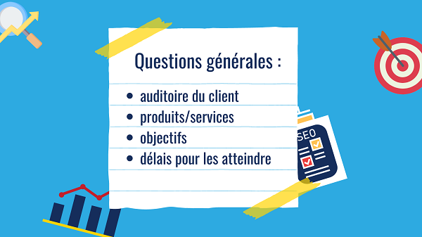 Les questions générales d'un briefing