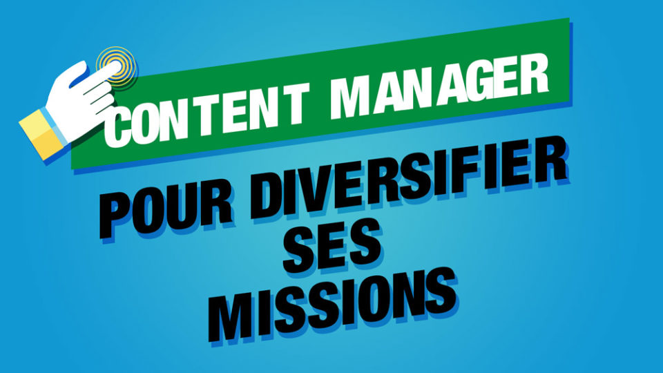 une main qui clique à côté des mots content manager