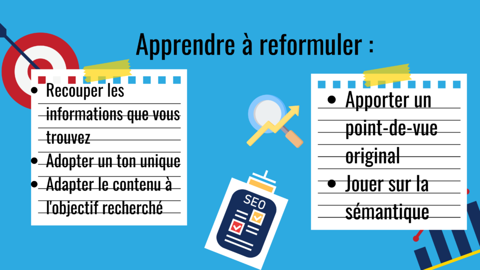 Reformulation de phrase comment reformuler sans paraphraser