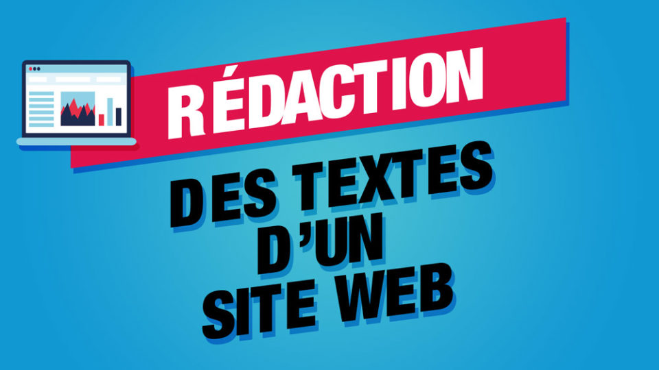 image d'un site web avec le message rédaction des textes d'un site web