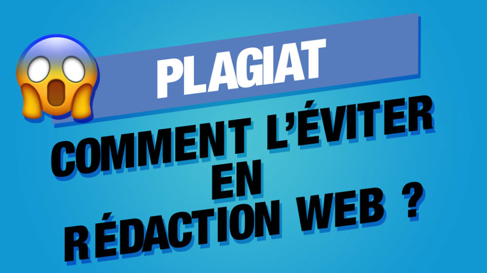 Peur symbolisée par le smiley terifiée à côté du mot plagiat