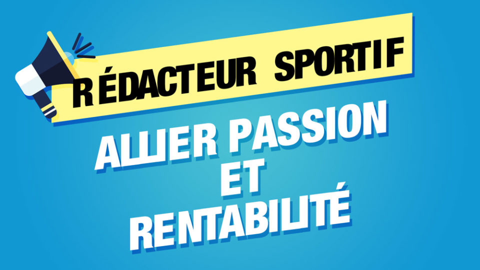 titre sur fond jaune rédacteur web sportif
