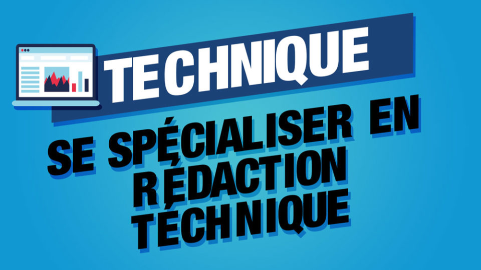 rédacteur technique comme spécialisation à côté d'une image de site web