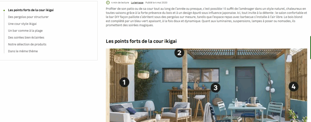 Exemple de content marketing Leroy Merlin