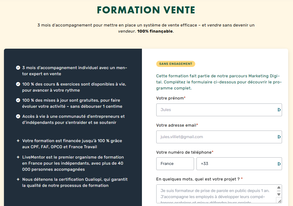 livementor vente